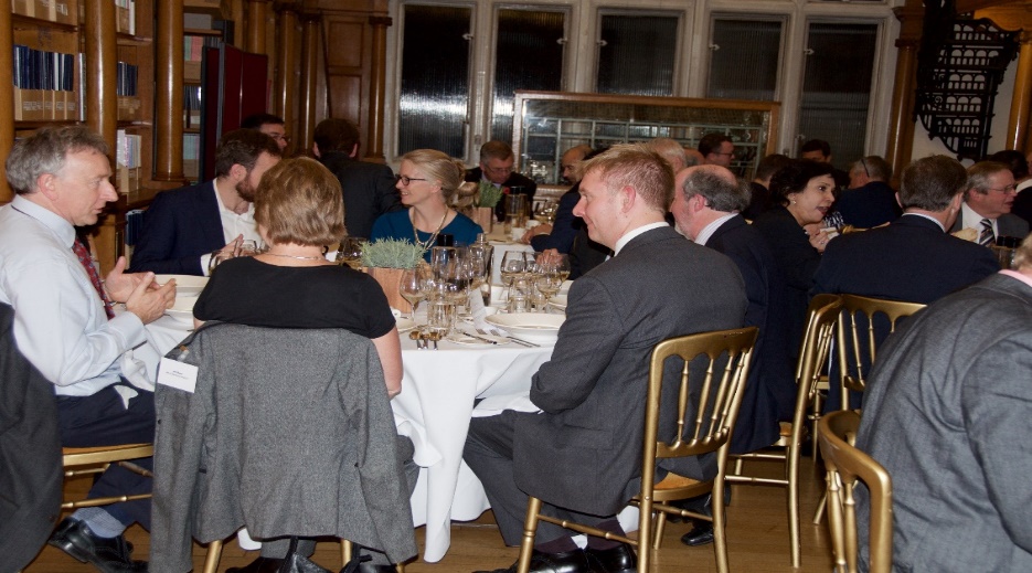 Members and guests in the Library 